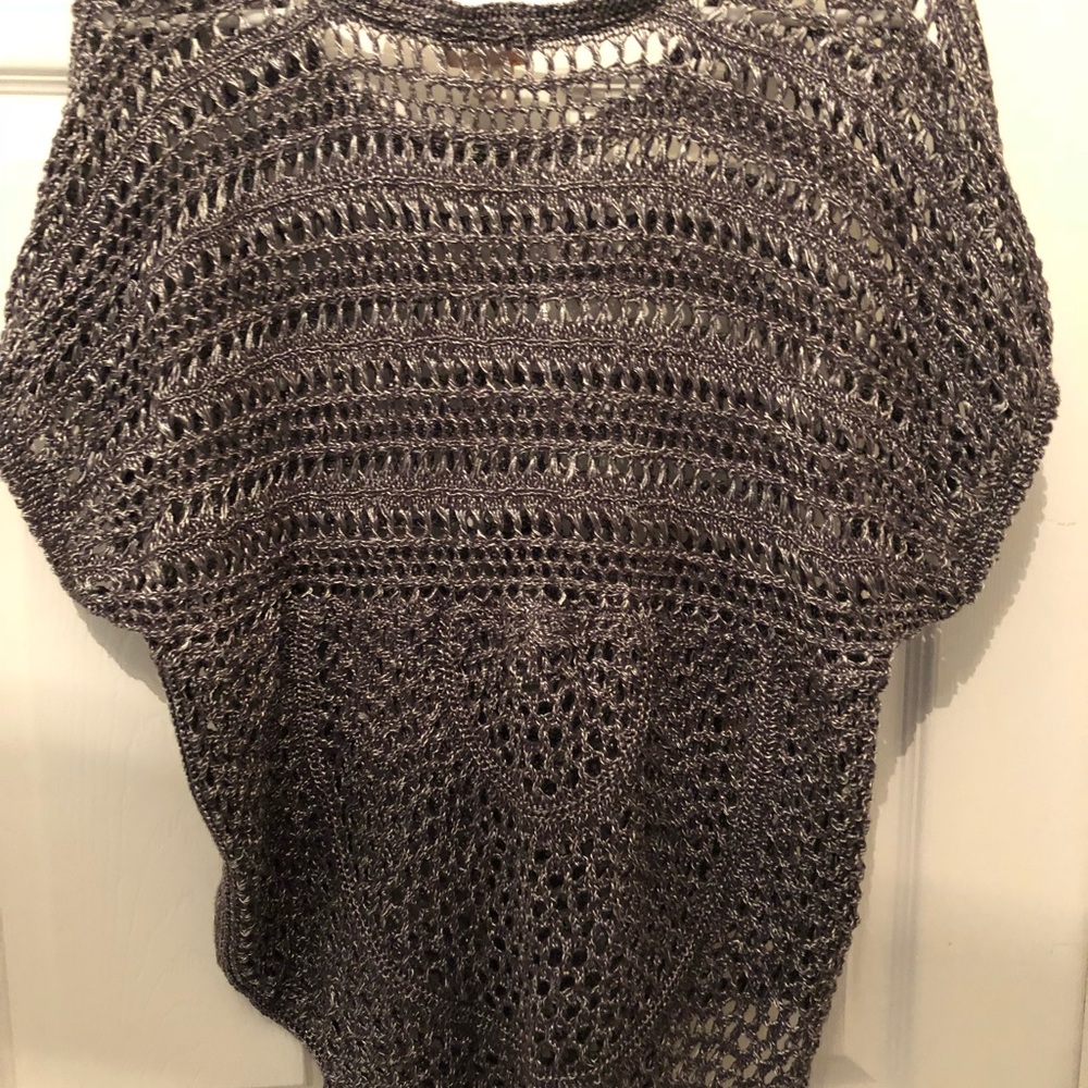 Crocheted poncho shirt